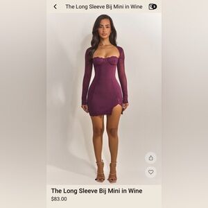 MarsTheLabel Chic Wine Long Sleeve Dress